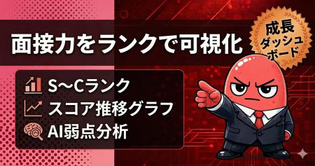 面接力をランクで可視化。AI面接コーチ「MENTAI」が成