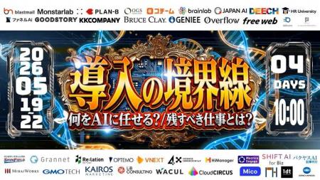 【5/19~22開催|無料】<導入の境界線>何をAIに任せ 【5/19~22開催|無料】<導入の境界線>何をAIに任せ