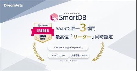 SmartDB、「ITreview Grid Award 2026 Spring」utf-8