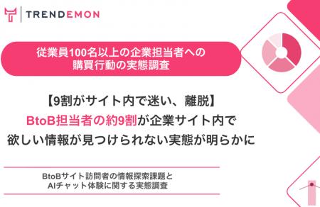 約9割が企業サイト内で「欲しい情報」を見つけられな