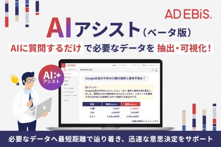 アドエビス、AIに質問するだけで必要なデータを抽出・ アドエビス、AIに質問するだけで必要なデータを抽出・