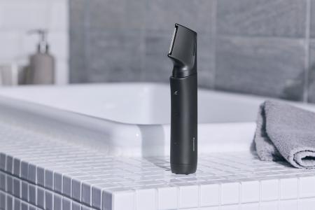 全身の体毛を肌にやさしく、しっかり剃る。手への馴染 全身の体毛を肌にやさしく、しっかり剃る。手への馴染