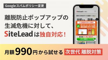 Webサイト改善ツール「SiteLead」、Googleの新スパム Webサイト改善ツール「SiteLead」、Googleの新スパム