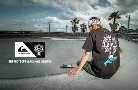 QUIKSILVER × DOGTOWN　サーフィンとスケートボードの