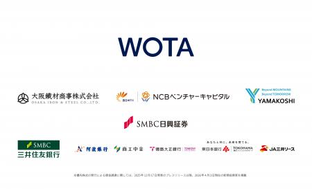 WOTA、シリーズCラウンドの資金調達を実施