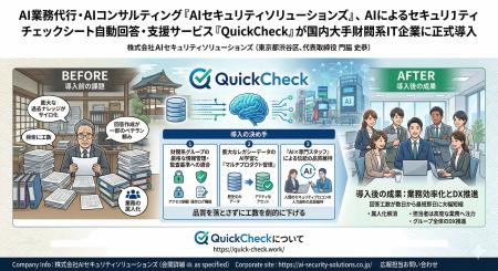 AIセキュリティチェックシート回答支援「QuickCheck」