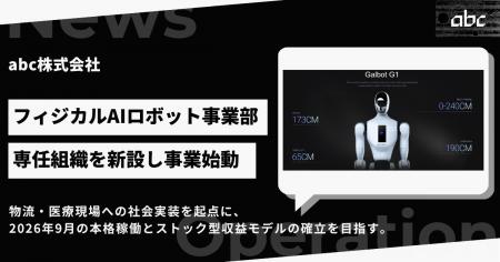 abc株式会社、フィジカルAIロボット事業部の新設によ