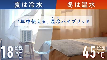 冷水、温水で快適睡眠。オールシーズン対応の温冷水循