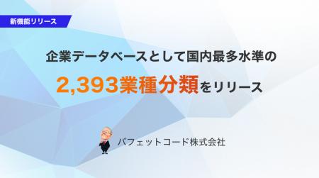 企業データベースのバフェット・コード、業種分類を国