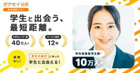 企業の条件に合った学生との面談機会を提供する「新卒