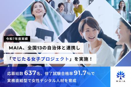 MAIA、全国13の自治体と連携し「でじたる女子プロジェ