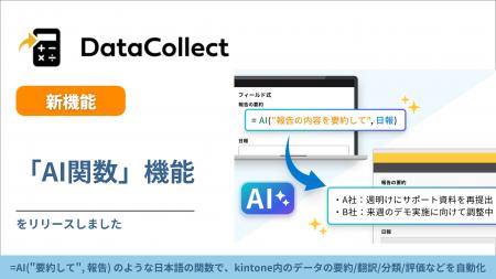 トヨクモ、kintoneデータ活用支援ツール『DataCollect
