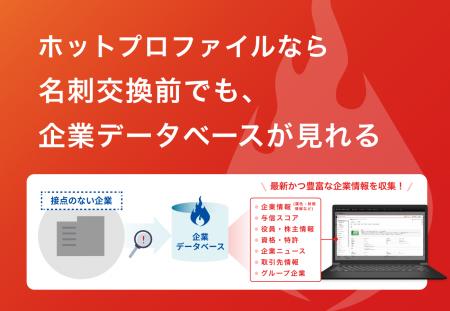 「ホットプロファイル」が「企業データベース」を主要