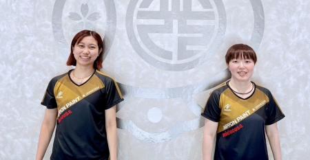 日本ペイントグループ、女子卓球・佐藤瞳選手、芝田沙