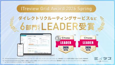 『ミイダス』、「ITreview Grid Award 2026 Spring」
