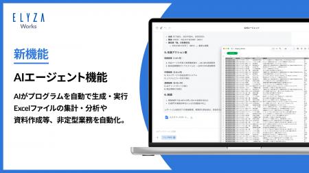 ELYZA Works、Excelファイルの集計・分析や資料作成に