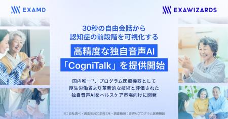 エクサウィザーズグループのExaMD、30秒の自由会話か