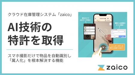 ZAICOが特許取得-スマホ撮影だけでAIが物品を自動識別
