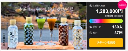 開始わずか9分で目標達成！開始6日で1000％達成！老舗