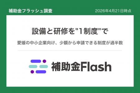 補助金フラッシュ調査、愛媛で設備更新と従業員研修を