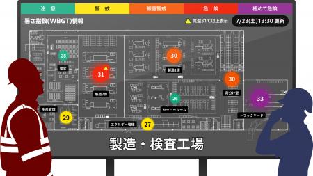作業現場の暑熱リスクを「見取り図上に可視化」して周