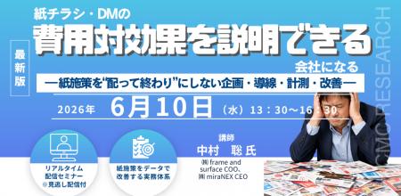 【ライブ配信/Zoom】「紙チラシ・DMの費用対効果を“説