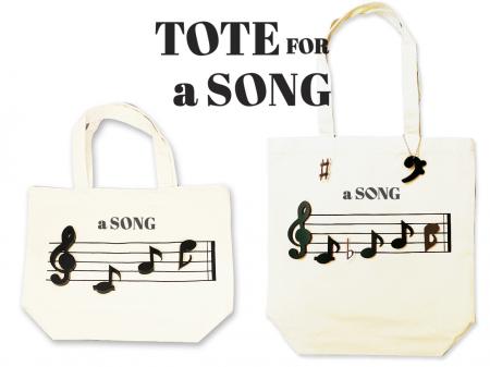 音符をレイアウト♪　メロディを楽しむトートバッグ