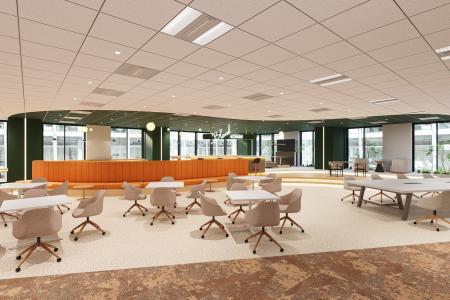 “交わる”をコンセプトに新本社へ　本社機能をワンフロ