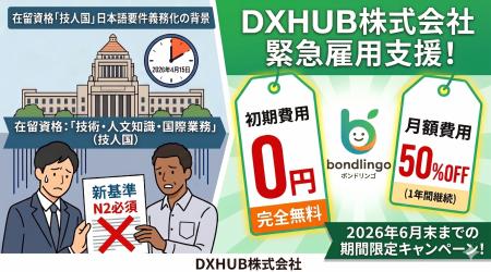 【緊急支援】「技人国」の日本語要件義務化を受け、DX