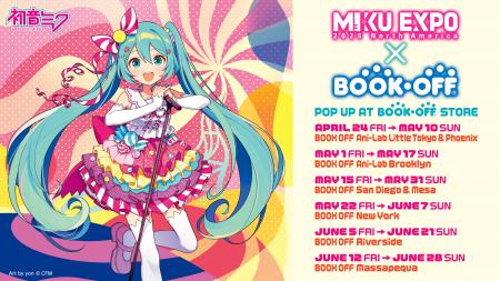 日本直販、BOOKOFF USA8店舗で「HATSUNE MIKU EXPO 20