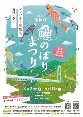 【GWは茨城県常陸太田市へ１.】約1,000匹の鯉のぼりが