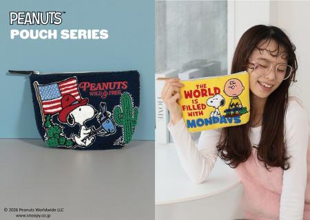 E-COMEGROUPより、『PEANUTS』SAGARA POUCH SERIESを