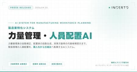 力量管理から日々の人員配置までを統合する製造業特化