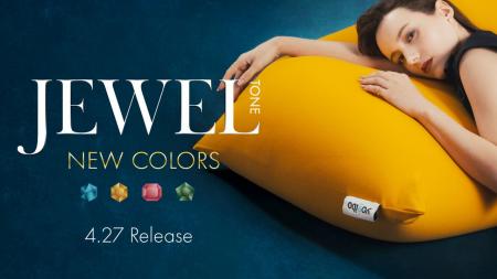 Yogibo新色「JEWEL TONE」、全国展開スタート。空間を