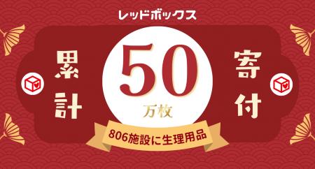 レッドボックスジャパン、生理用品提供施設が累計806
