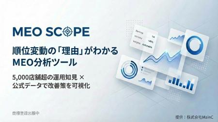 MEO分析ツール「MEO SCOPE」提供開始。日本初※、Googl