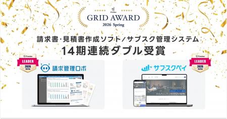請求管理ロボ、サブスクペイが「ITreview Grid Award 