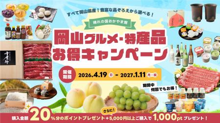 物価高に負けない！岡山の県産品購入で20%ポイント還