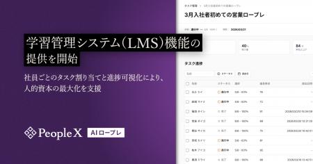 「PeopleX AIロープレ」、学習管理システム（LMS）機