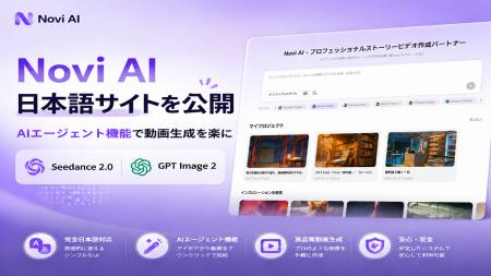 AI動画・画像生成ツール「Novi AI」、日本語サイトを