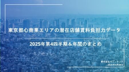 東京都心20エリアの小売販売力「潜在店舗賃料負担力」