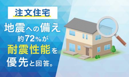 【注文住宅】地震への備え、約72％が「耐震性能を優先