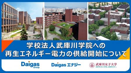 学校法人武庫川学院への再生エネルギー電力の供給開始