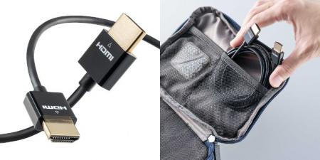 スルッと配線、サッと持ち出せるスリムHDMIケーブルを