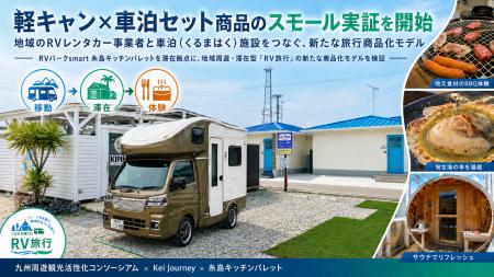 国内初、RVレンタカー×車泊（くるまはく）施設をつな