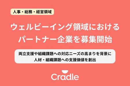 Cradle、ウェルビーイング支援の拡張に伴いパートナー