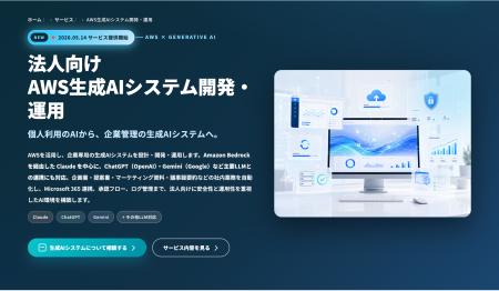ITLINE、法人向けAWS生成AIシステム開発・運用サービ