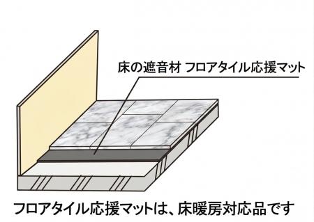 フロアタイル施工でL40の遮音性能を実現　床遮音utf-8