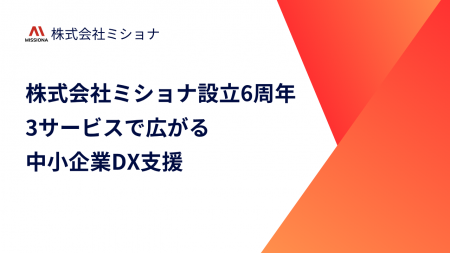 ミショナ設立6周年！中小企業DXを支援する3サービスの