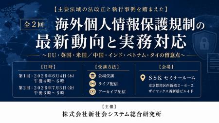 「【全２回】海外個人情報保護規制の動向と実務」と題